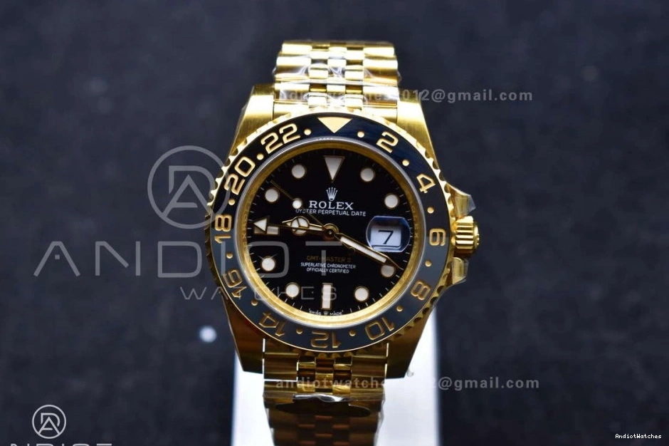 CHS Master Bracelet Black II Gain on GRNR Gold Weight 927 Jubilee 1:1 Best Edition Factory VR3285 GMT YG 126718 Dial NewStyle 0514